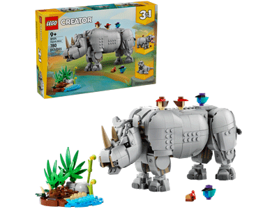 LEGO set 31171 Wild Animals: Majestic Rhino with Birds