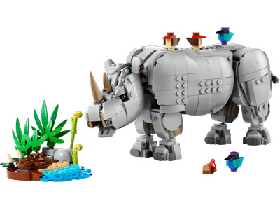 LEGO set 31171 Wild Animals: Majestic Rhino with Birds